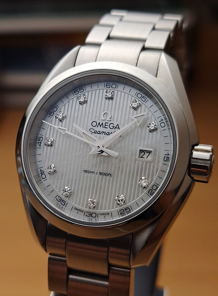 Ladies' Omega Seamaster Aqua Terra Mother of Pearl & Diamond Dial ref. 231.10.30.60.55.001
